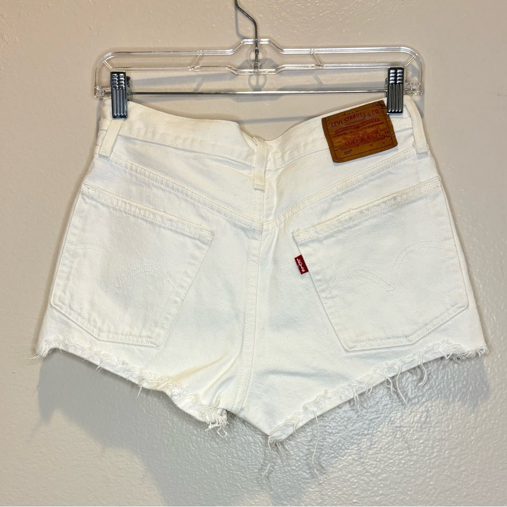 Levi's 501 White Jean Shorts for Women - Picture 2 of 6